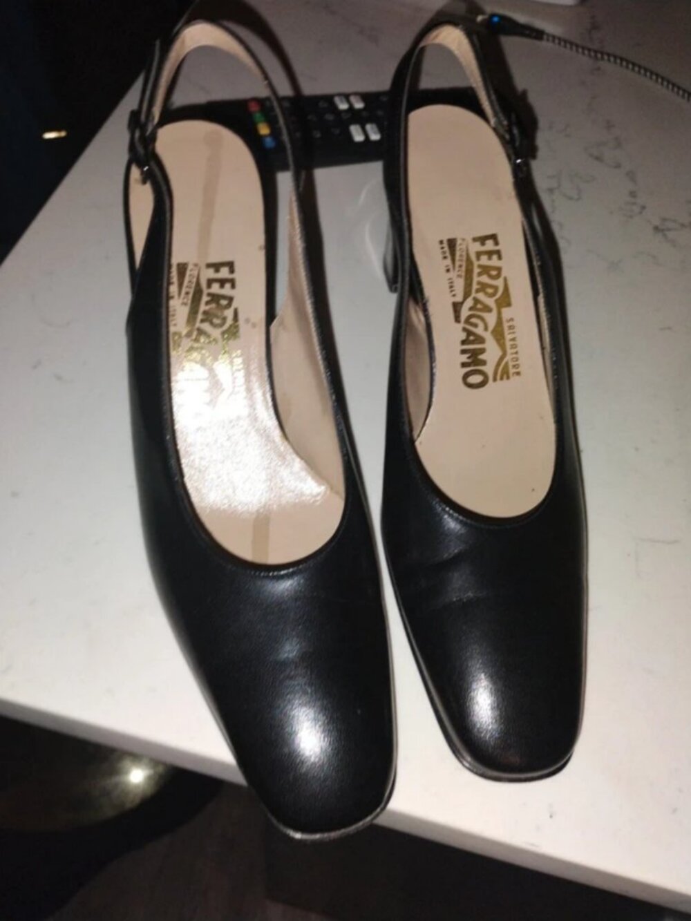 Ladies black Designer Shoes size 8.5